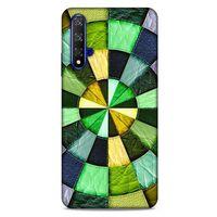 Huawei P Smart S Y8P Kılıf Patchwork (36) Glitter Kılıf Yeşil Tonları