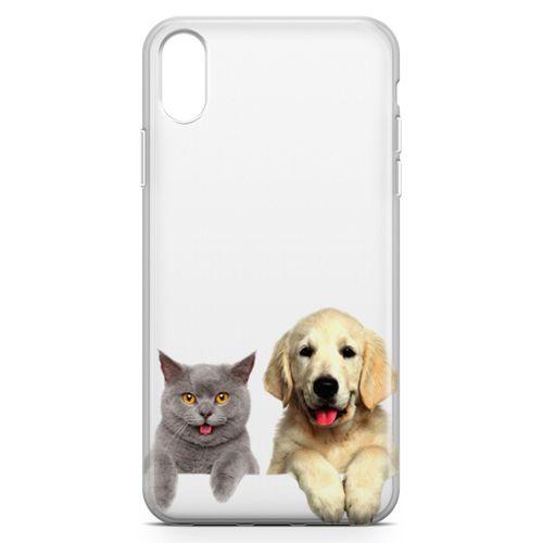 Apple iPhone XR Kılıf Scottish Fold Kedi Ve Köpek Arka Kapak Koruma Desenli Full Koruyucu