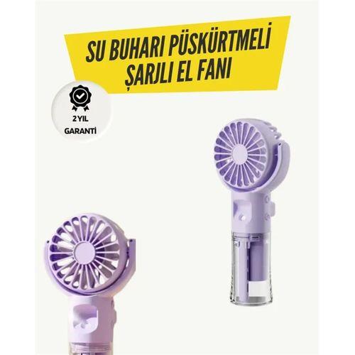 Mini Masaüstü Ve El Tipi Buğu Fanı – Su Depolu, Şarj Edilebilir, Nemlendirici Özellikli