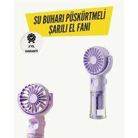 Mini Masaüstü Ve El Tipi Buğu Fanı – Su Depolu, Şarj Edilebilir, Nemlendirici Özellikli