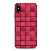 Apple Iphone X Kılıf Patchwork (29) Arka Koruma Kılıfı Pembe
