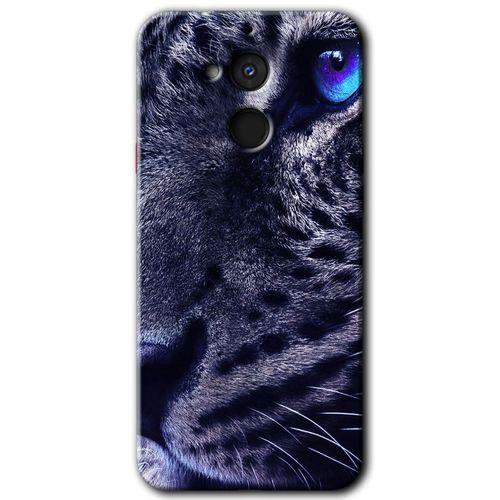 MRCİLETİSİM General Mobile GM 8 Kılıf HD Desen Baskılı Arka Kapak + Temperli Cam - Kaplan