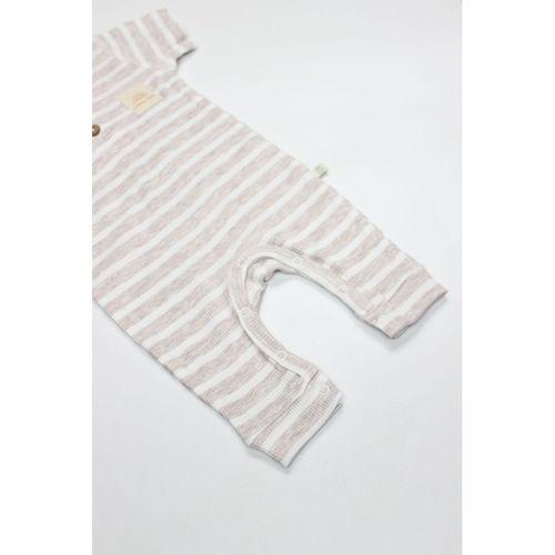 Bistyle Line Colors Yarım Kol Patiksiz Tulum 15126 Bej