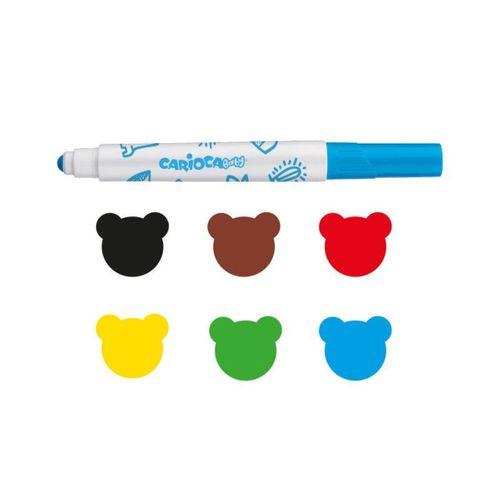 Carioca Carioca Jumbo Bebek Süper Yıkanabilir Keçeli Boya Kalemi 6lı