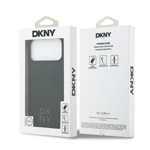 Apple iPhone 17 Pro Max Kılıf DKNY Orjinal Lisanslı M-safe Şarj Özellikli Metal Logolu Silikon Kapak