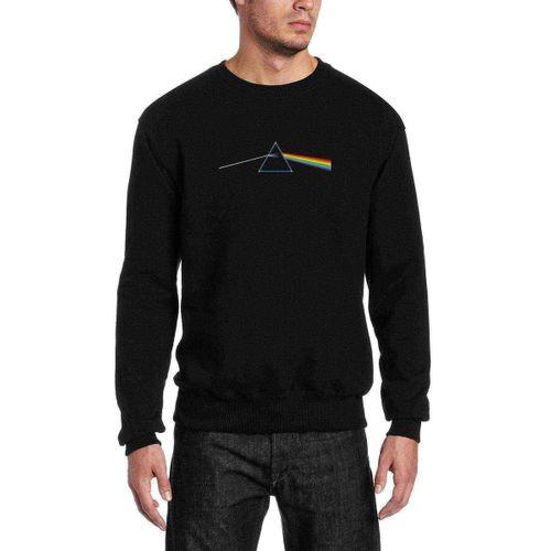 Pink Floyd Dark Side Of The Baskılı Siyah Erkek Sweatshirt