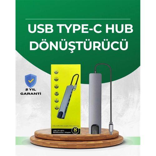 Type‑c Dönüştürücü – 2×usb3.0, Sd/ms, 4k Hdmı & Rj45 İle Profesyonel Kullanım