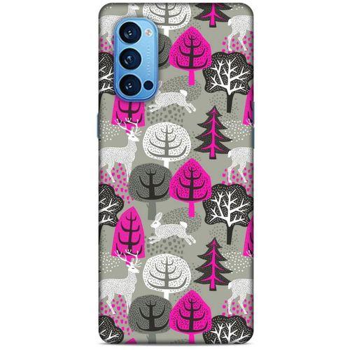 Oppo Reno 4 Pro Kılıf Snowix (31) TPU Kılıf Fuşya Gri