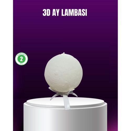 Şarjlı 3d Baskılı 16 Renk Ay Lambası  Stand