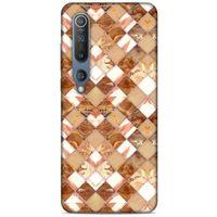 Mermer Desenli (24) Tema Darbe Emici Kılıf Kestane Xiaomi Mi 10 Kılıf