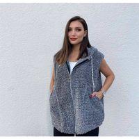 Kadın Kapüşon Ve Fermuar Detay Welsoft Kolsuz Yelek