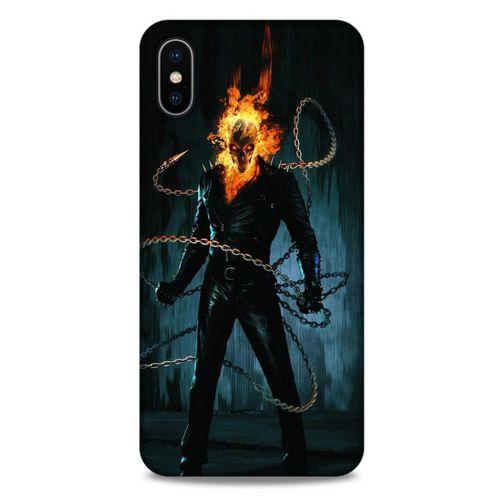Apple iPhone XS Max Uyumlu Kılıf Motorsiklet (17) Tasarım Kılıf Kurukafa