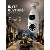 Wi-fi Çift Lens Ampul Kamera  Akıllı Ev Güvenliği