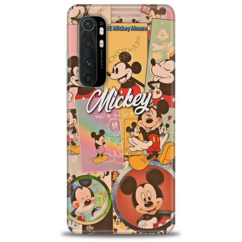 Xiaomi Mi Note 10 Lite Kılıf HD Baskılı Kılıf - I Love Mickey + Tam Ekran Koruyucu