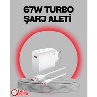 67 Watt Turbo Destekli Şarj Cihazı Honor 50 70 90 Uyumlu
