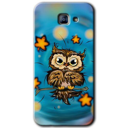 Galaxy A8 2016 Kılıf HD Desen Baskılı Arka Kapak - Owl Bird Stars
