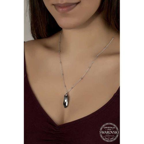 Swarovski Crystal Taşlı Top Zincir Lucky Life 925 Ayar Gumuss  Lucky Life Lucky Life Kadın Kolye