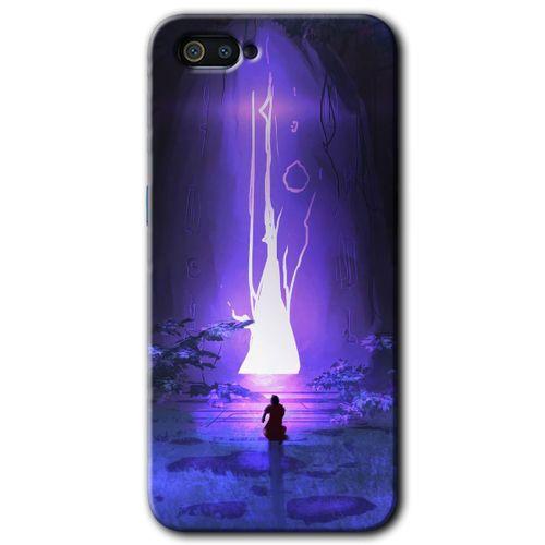 Realme C2 Kılıf HD Desen Baskılı Arka Kapak - Wanderer Silhouette + Kırılmaz Cam