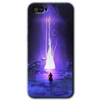 Realme C2 Kılıf HD Desen Baskılı Arka Kapak - Wanderer Silhouette + Kırılmaz Cam