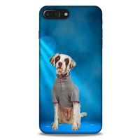 Apple Iphone 8 Plus Kılıf Köpek Kıyafetleri (40) Fit Silikon Kılıf Dalmaçyalı Tşirt