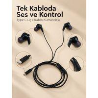 Type C Kablolu Kulak İçi Kulaklık Mikrofonlu Ve Kumandalı