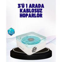 Dekoratif Gece Işıklı Bluetooth Hoparlör – Zaman Ve Pil Ekranlı