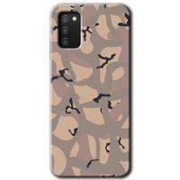 Galaxy A02s Kılıf HD Desen Baskılı Arka Kapak - Kamuflaj 6 + Kırılmaz Cam