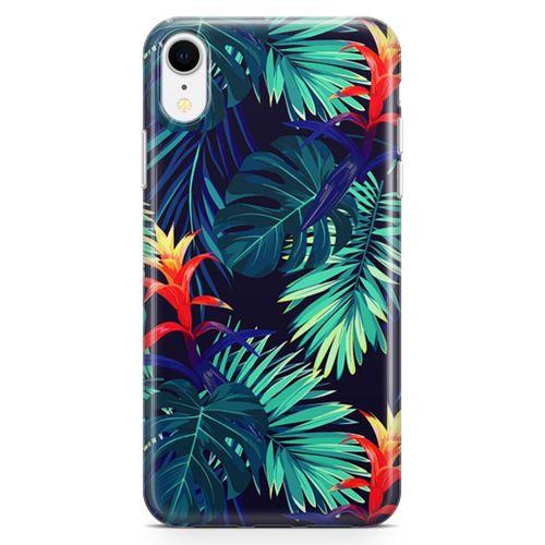 Apple iPhone XR Kılıf Pasifik Yapraklar Arka Kapak Koruma Desenli Full Koruyucu