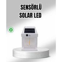Güneş Enerjili Dış Mekan Sensörlü Duvar Lambası Ip65 Su Geçirmez