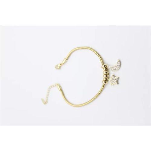 Ay Yıldız Charm Bileklik - Altın