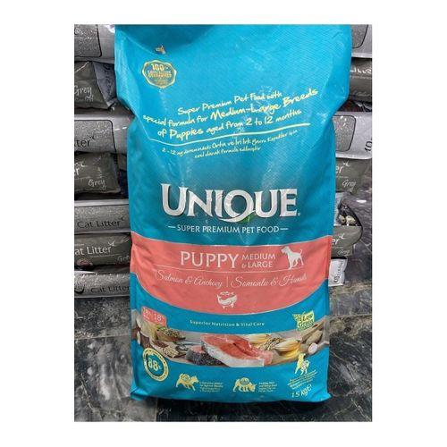 Unique Puppy Medium Large Somonlu Hamsili 15 Kg Yavru Köpek Maması