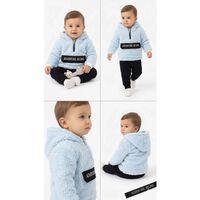 6/24 Ay Kapşonlu Kuzu Kumaş Bebek Takımı