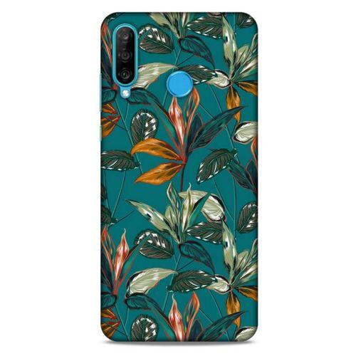 Huawei P30 Lite Uyumlu Kılıf Yeşil Delisi (16) Kalın Kılıf Tropikal orman yeşili