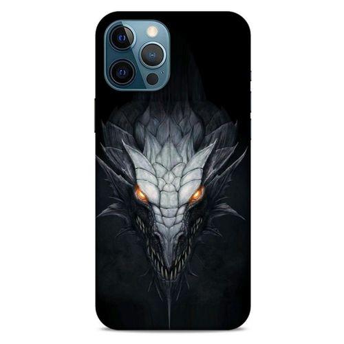 Apple iPhone 12 Pro Max Kılıf Dragons (13) Silikon Kap Gri Ejderha