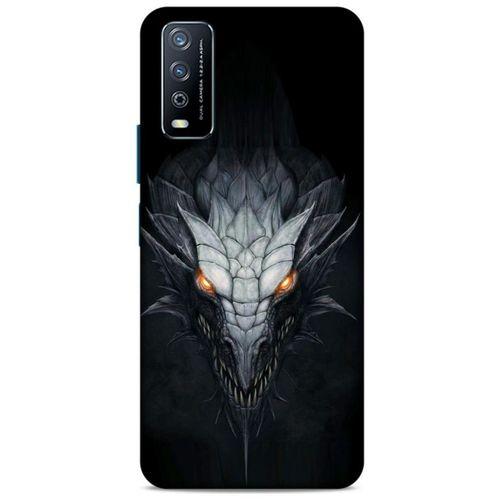 Xiaomi Redmi Note 9 4g Kılıf Dragons (13) Silikon Kap Gri Ejderha