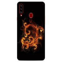 Lopard Samsung Galaxy A20s Uyumlu Kılıf FireX (25) Antişok Kapak Ateş Kırmızı