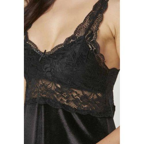 Pierre Cardin 4045 Kadife Saten Dantelli Gecelik Ve Sabahlık Takımı