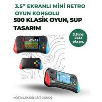 3.5 İnç Ekranlı Klasik Oyun Konsolu – 500 Dahili Oyun