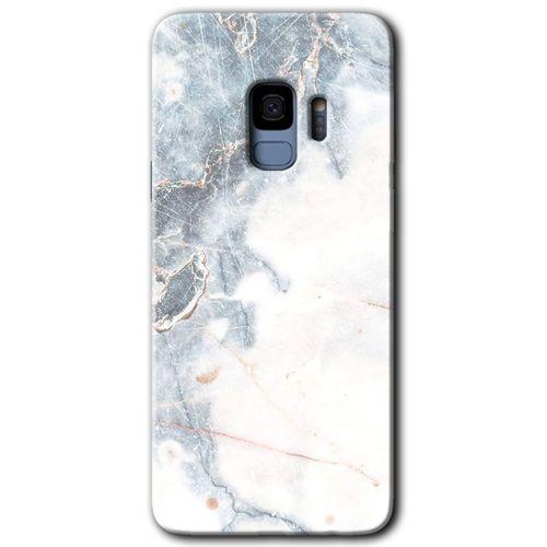 Samsung Galaxy S9 HD Baskılı Kılıf + 9D Tam Ekran Koruyucu - White Marble