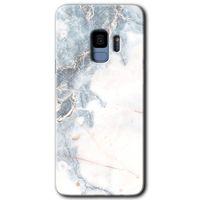 Samsung Galaxy S9 HD Baskılı Kılıf + 9D Tam Ekran Koruyucu - White Marble