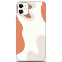 iPhone 11 Kılıf HD Baskılı Kılıf - Kahve Kalp + Tam Ekran Koruyucu