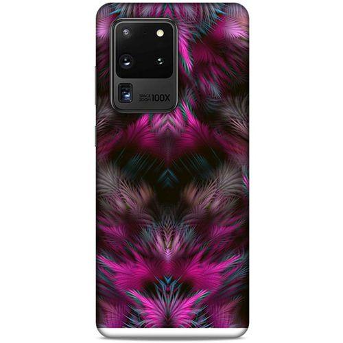 Samsung Galaxy S20 Ultra Kılıf Desenli Özel Seri Tüyler (40) Fit Silikon Kılıf