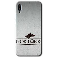 MRCİLETİSİM Huawei Y6 2019 Kılıf Baskılı Kapak - Göktürk + 5D Tam Kaplayan Cam