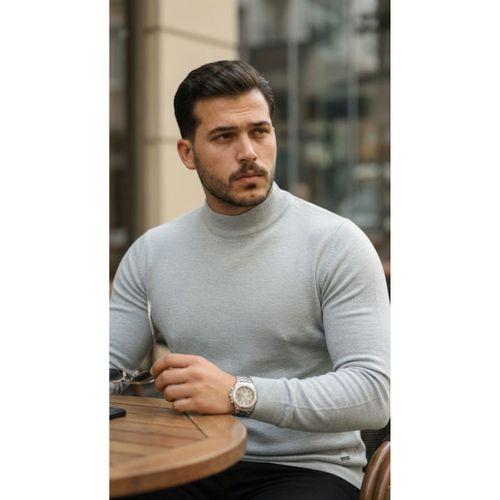 Erkek Yarım Balıkçı Yaka Pamuklu Triko