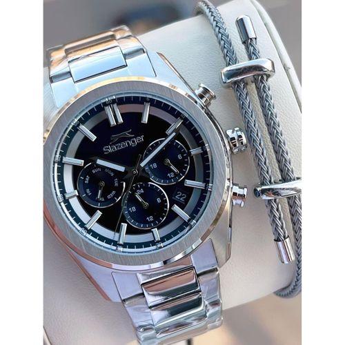 Slazenger İtalyan Tasarım Bileklik Hediyeli 2 Yıl Garantili 10 Atm Çelik Erkek Kol Saat ESL.Y2554.2