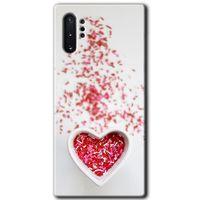 Samsung Galaxy Note 10 Plus HD Baskılı Kılıf + 9D Tam Ekran Koruyucu - Kalpli Şekerleme