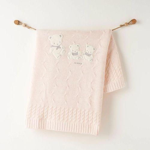 Andywawa Andywawa AC26341 Triko Battaniye 85x100 Pink Melange