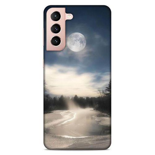 Lopard Samsung Galaxy S21 Uyumlu Kılıf Gece'S (27) Tasarımlı Kılıf Dolunay