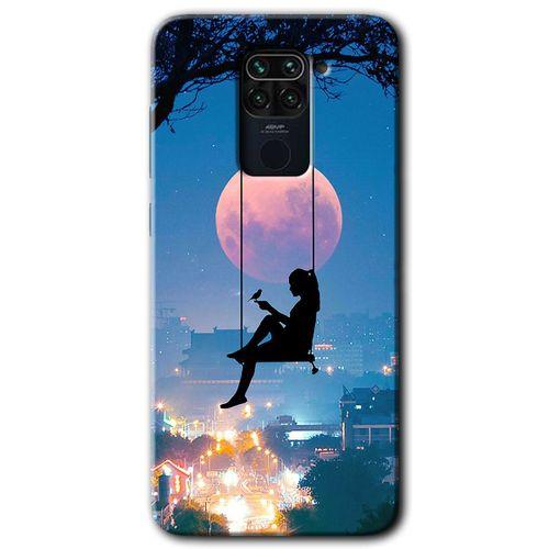 BeRa Aksesuar Xiaomi Redmi Note 9 Kılıf Baskılı Kapak - Yalnız Kadın +Tam Kaplayan Mat Seramik