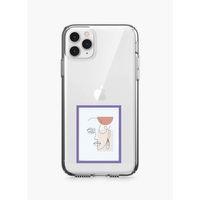 iPhone 11 Pro Max Line Art Window Şeffaf Telefon Kılıfı